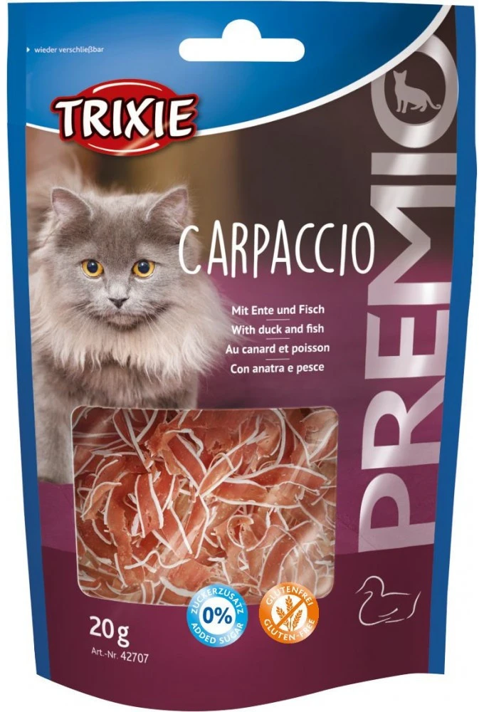 Ласощі для котів Trixie Premio Carpaccio з качкою та рибою 20 г (4011905427072)