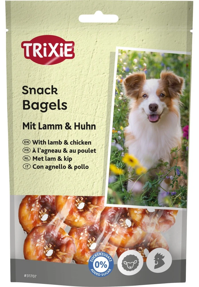 Ласощі для собак Trixie Bagels with Lamb&Chicken кільця з ягням та куркою 100 г (4011905317076)