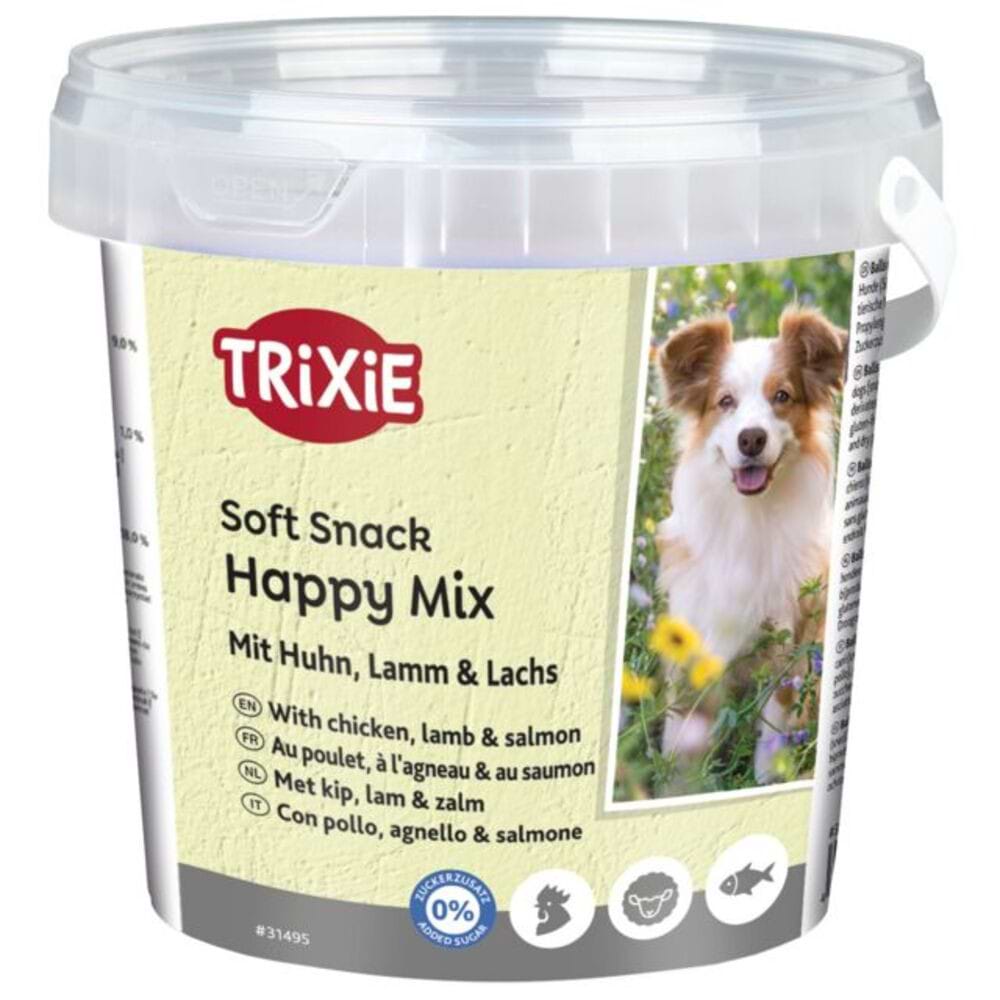 Ласощі дропси для собак Trixie з вітамінами Відро пластик. "Happy Mix" 500 гр (4011905314952)
