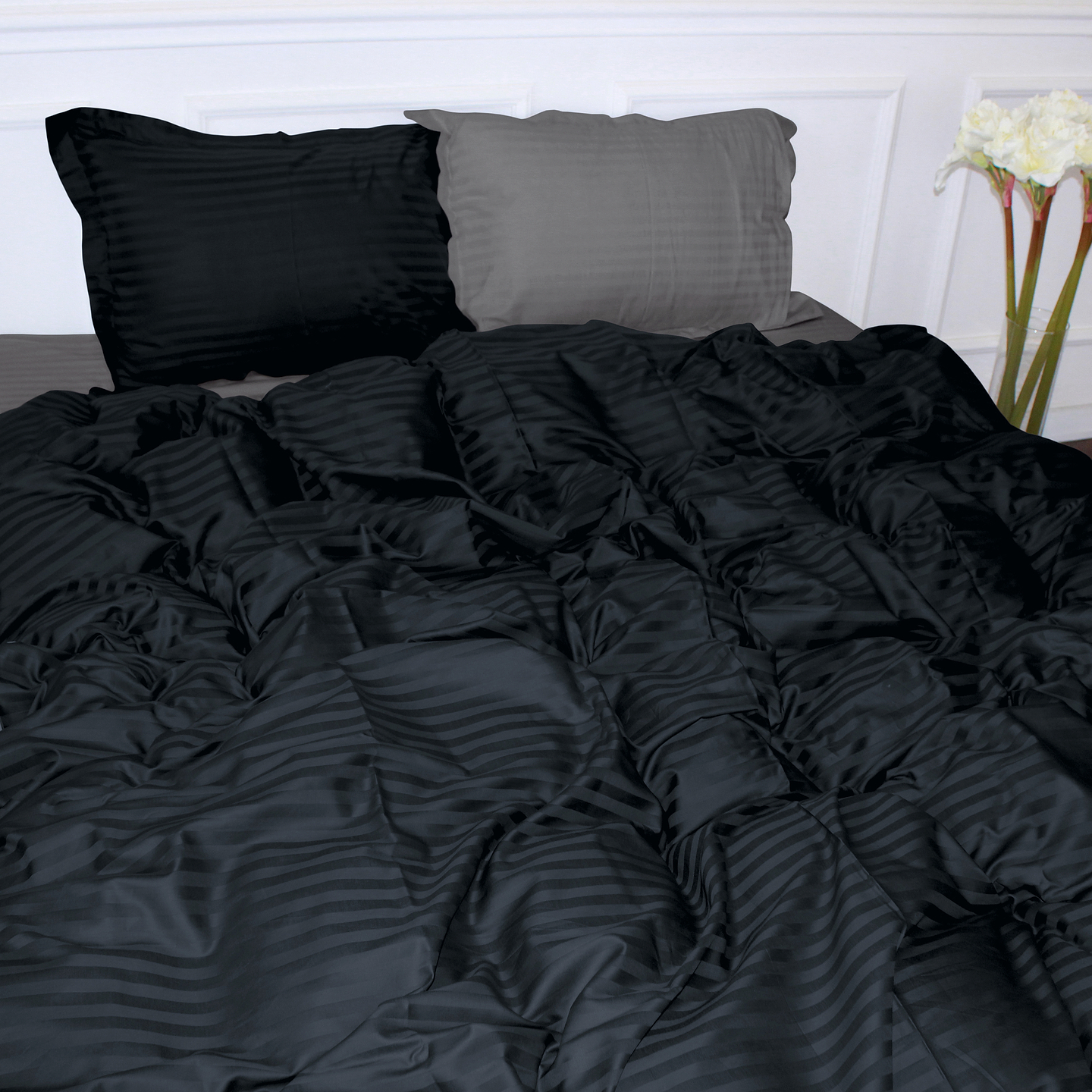 Комплект постельного белья детский MirSon Satin Stripe 30-0012 + 30-0011 Wandy 110х140 (2200005246429)