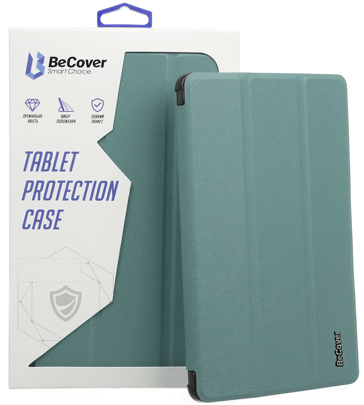 Чехол для планшета BeCover Smart for Samsung Galaxy Tab A8 SM-X200/SM-X205 Dark Green (707263) - Фото 1