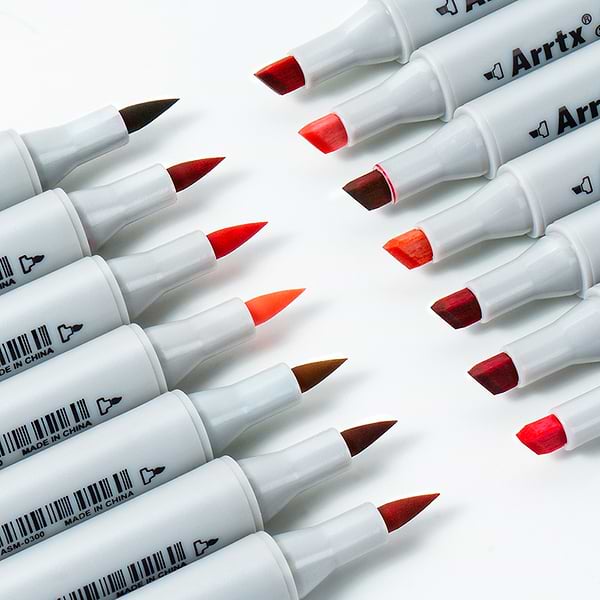 Фото - Набір маркерів Arrtx Oros ASM-03RD 24 кольори, червоні відтінки (LC302536)