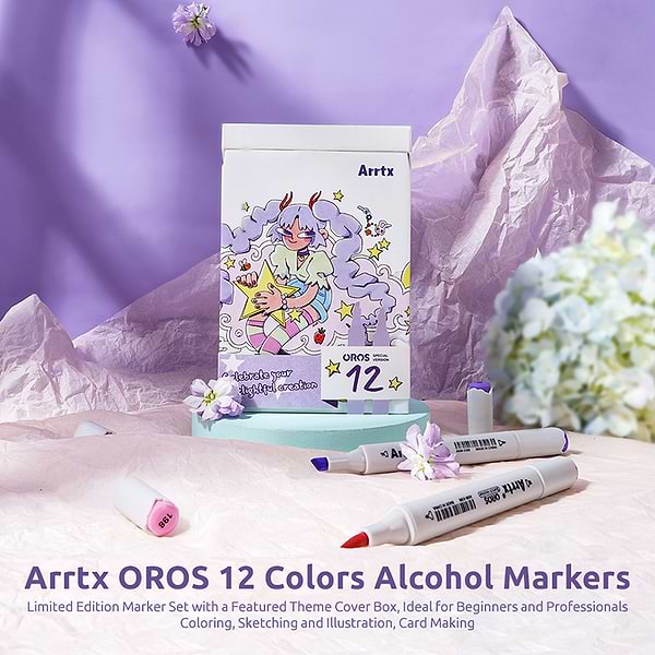 Фото - Набір маркерів Arrtx Oros ASM-03-ACS1-02 12 кольорів (LC302789)