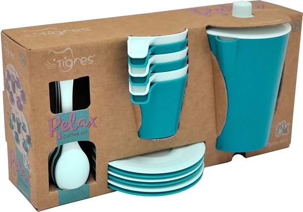 Фото - Сюжетно-рольова гра. Посуд Tigres Релакс 19 ел. в коробці (ціан) (39803)