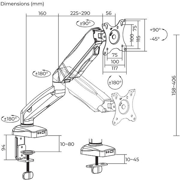 Фото - Крепление настольное iTECH LDT13-C012E