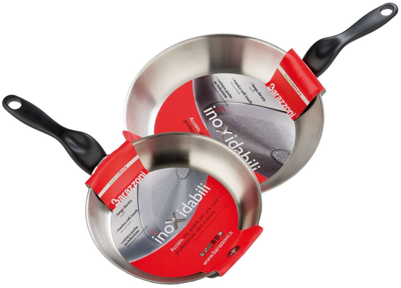 Фото - Сковорода універсальна Barazzoni LE INOXIDABILI 28 см (278109028)