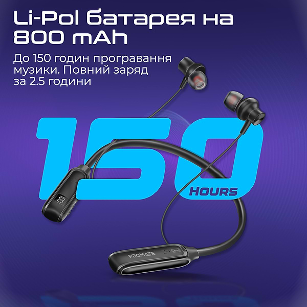 Фото - Наушники вкладыши беспроводные Promate leap.black