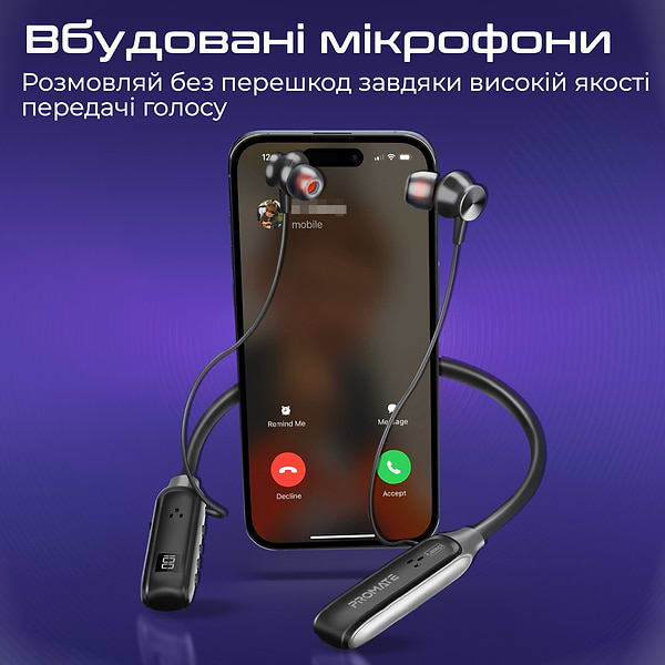 Фото - Наушники вкладыши беспроводные Promate leap.black