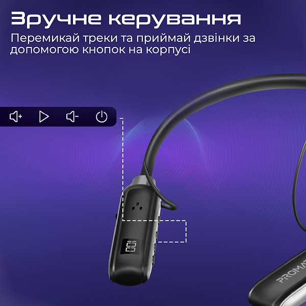 Фото - Наушники вкладыши беспроводные Promate leap.black