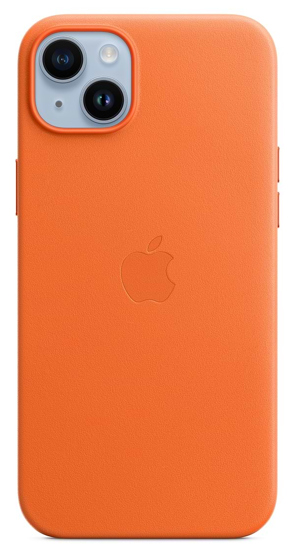 Фото - Чехол для смартфона Apple iPhone 14 Plus Leather Case with MagSafe - Orange (MPPF3)