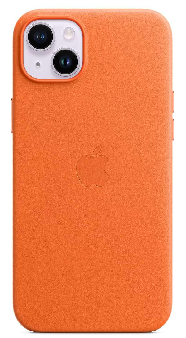 Фото - Чехол для смартфона Apple iPhone 14 Plus Leather Case with MagSafe - Orange (MPPF3)