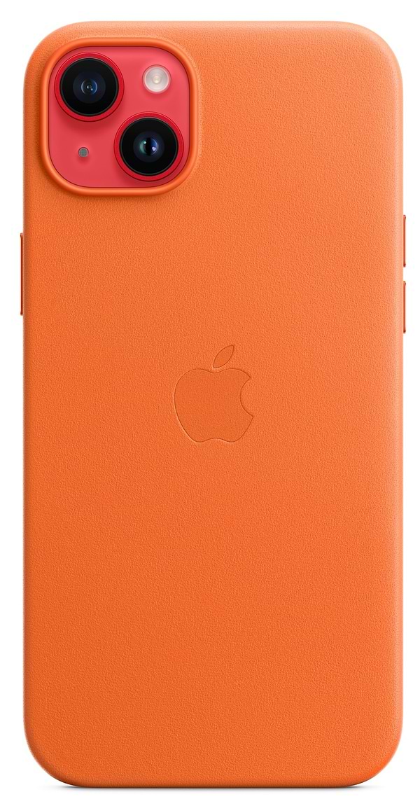 Фото - Чехол для смартфона Apple iPhone 14 Plus Leather Case with MagSafe - Orange (MPPF3)