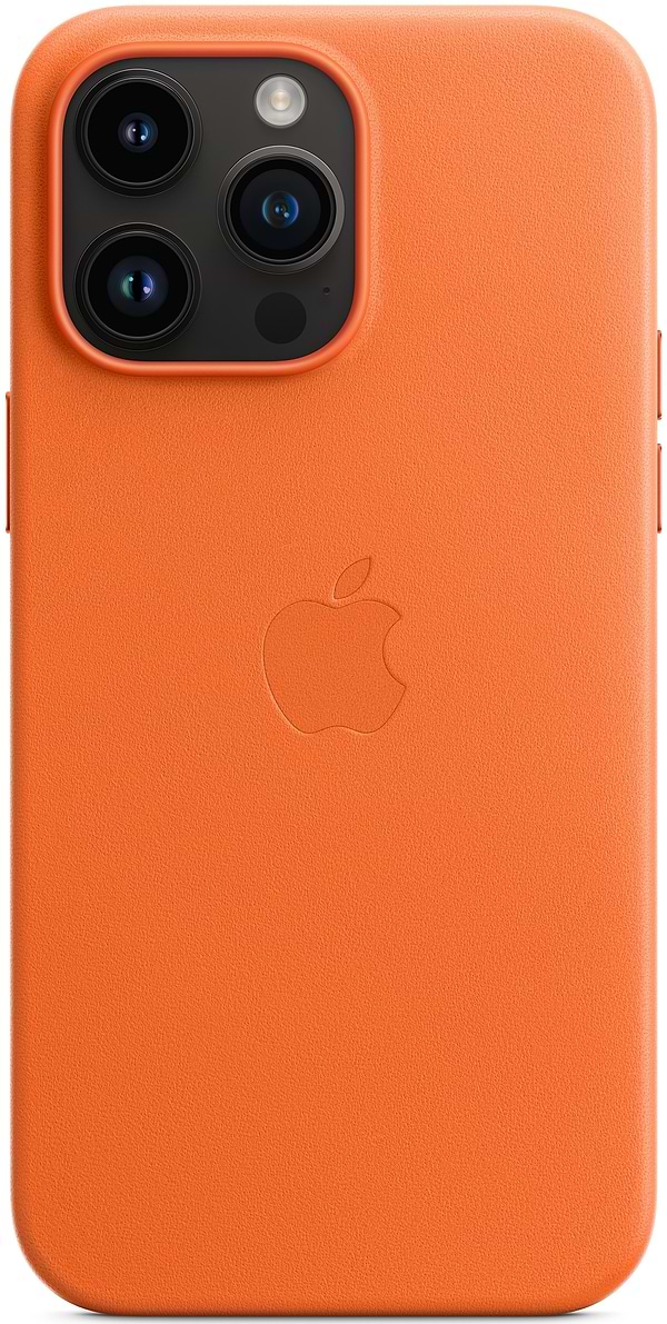 Фото - Чохол для смартфону Apple iPhone 14 Pro Max Leather Case with MagSafe - Orange (MPPR3)