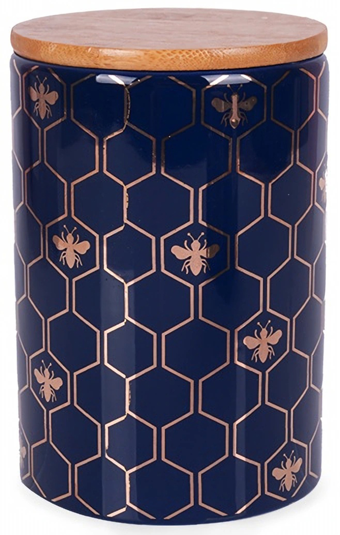 Ємність для сипучих Lefard з бамбуковою кришкою 10х10х15 см (940-225)