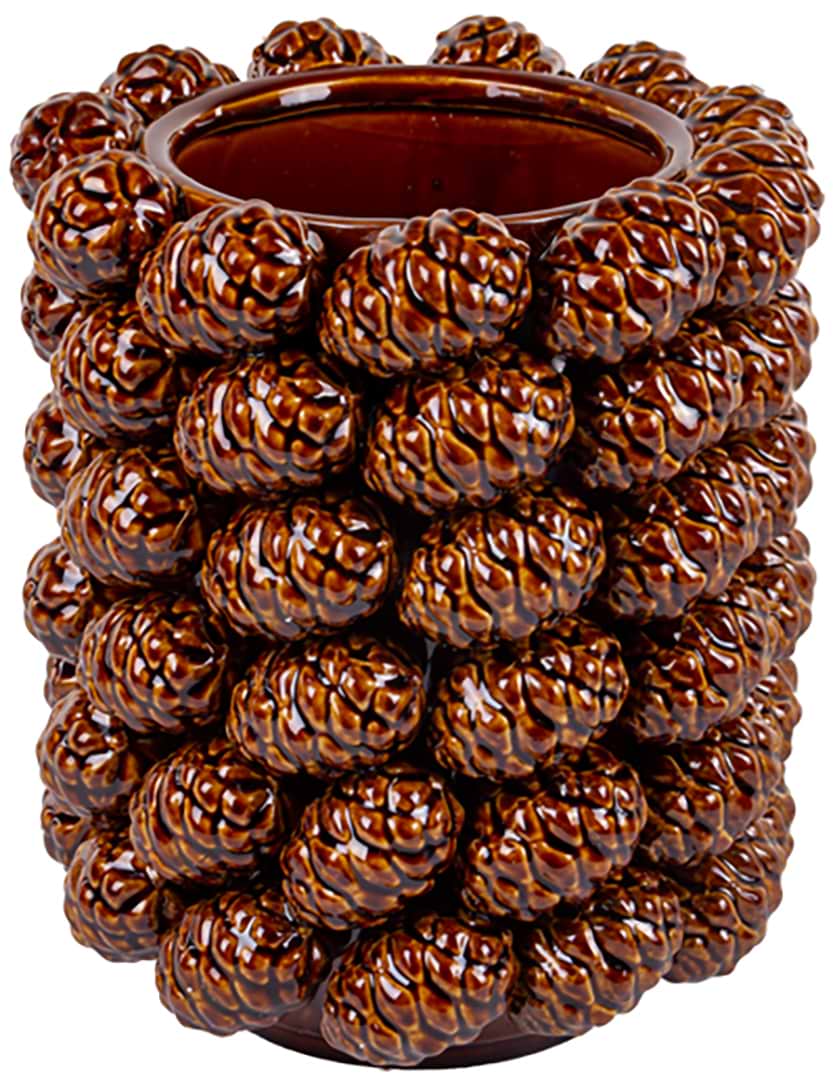 Ваза Lefard Шишки 20х20х26 см коричневая (626-002)