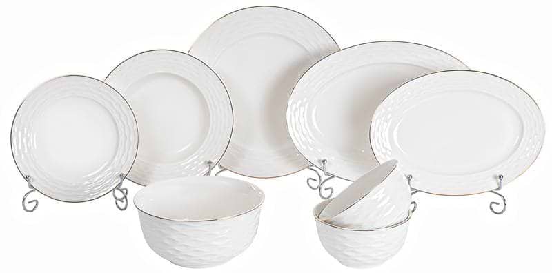 Столовий сервіз Lefard 23 пр. Хвиля із золотом (359-478)