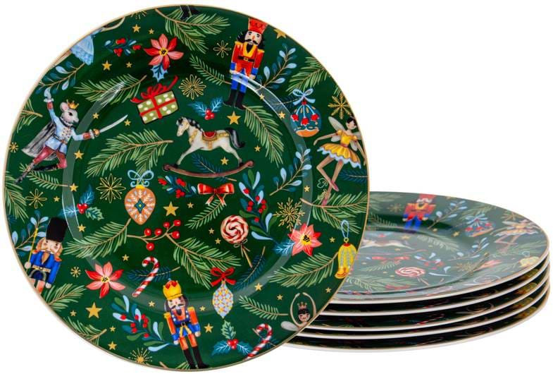 Фото - Набір тарілок Lefard Green Christmas 6 шт. 19 см (922-071)