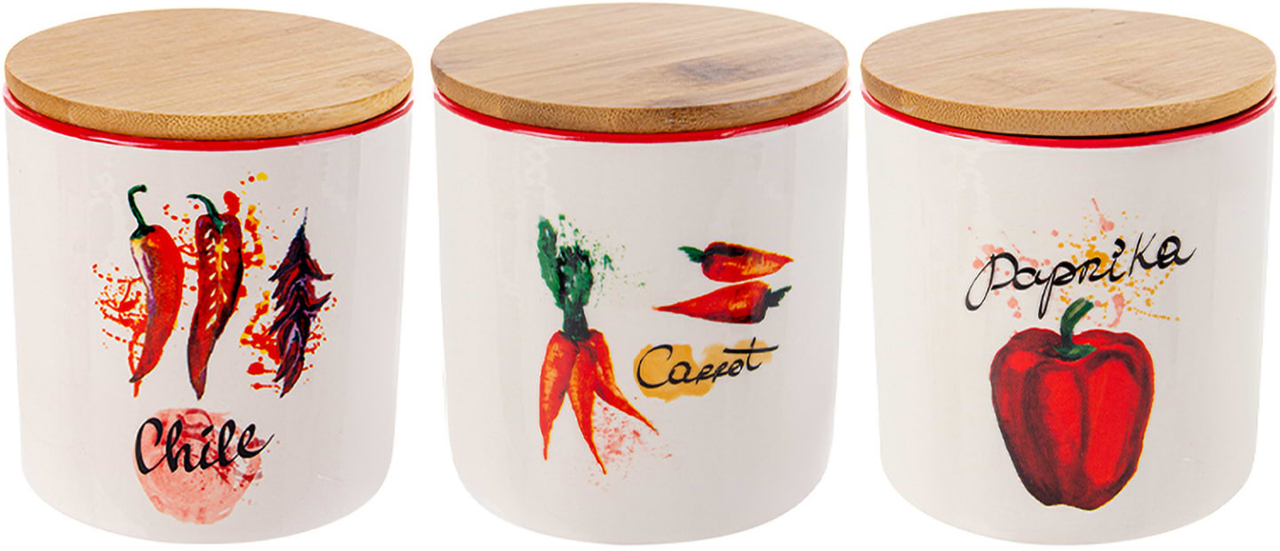 Набор емкостей для сыпучих Lefard Hot vegetables 450 мл (940-291)