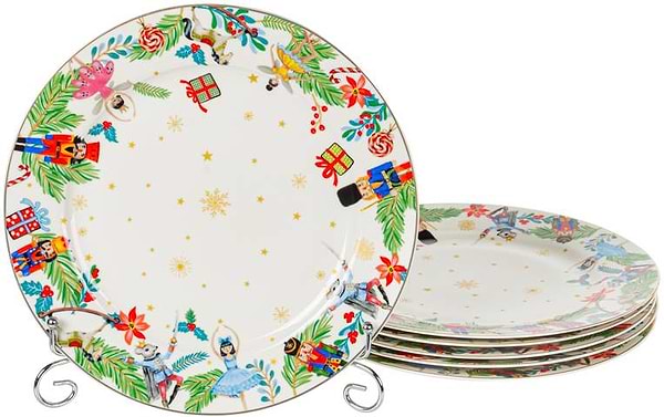 Фото - Набор тарелок Lefard White Christmas 6 шт. 27 см (922-102) Фото - Набор тарелок Lefard White Christmas 6 шт. 27 см (922-102)