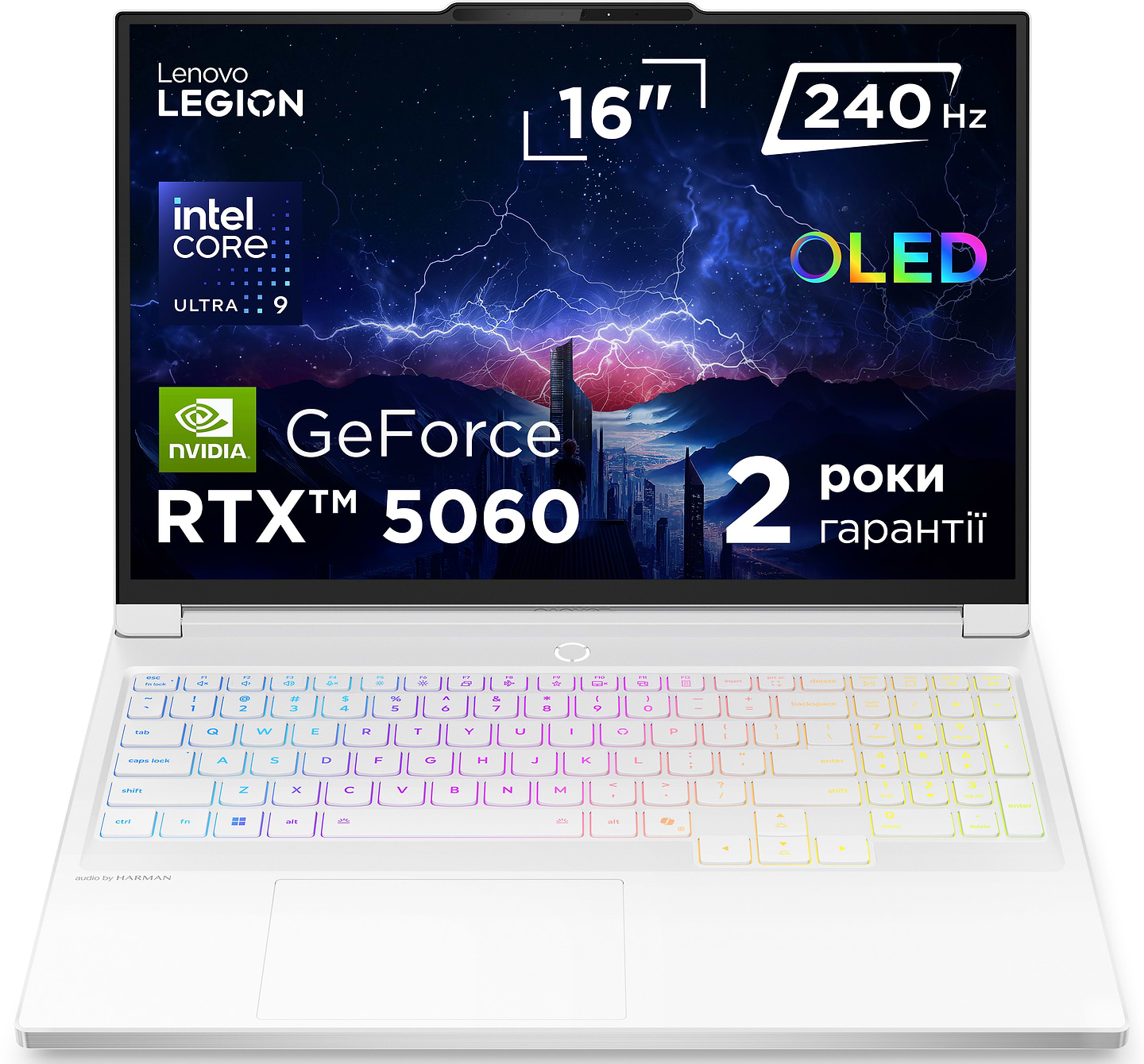 Купить Ноутбук игровой Lenovo Legion 7 16IAX10 (83KY002GRA) Glacier White - Фото 1 Ноутбук игровой Lenovo Legion 7 16IAX10 (83KY002GRA) Glacier White - Фото 1