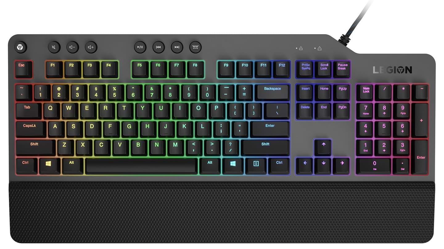 Клавиатура проводная игровая Lenovo Legion K500 RGB Mechanical Gaming Keyboard UKR (GY41L16650) - Фото 1