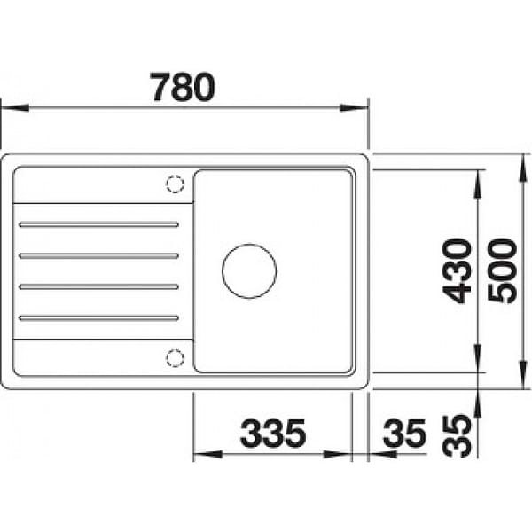 Фото - Мийка кухонна Blanco 522201 Legra 45 S Антрацит