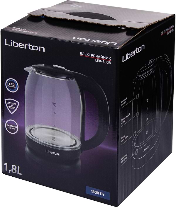 Фото - Електричний чайник Liberton LEK-6808