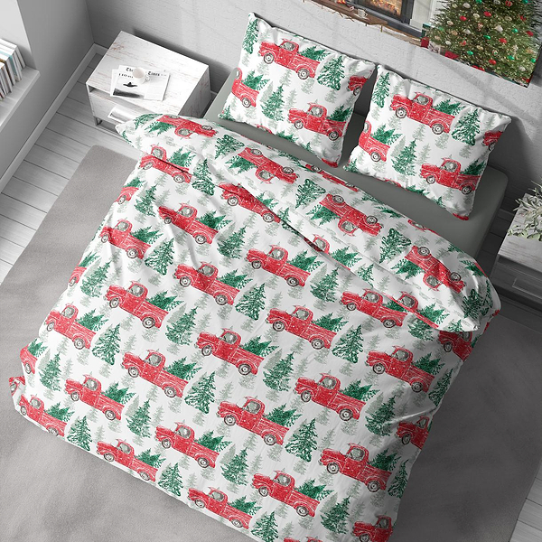 Фото - Комплект постельного белья Lelit Полисатин Белый с принтом Р-0172 семейный (1198354)