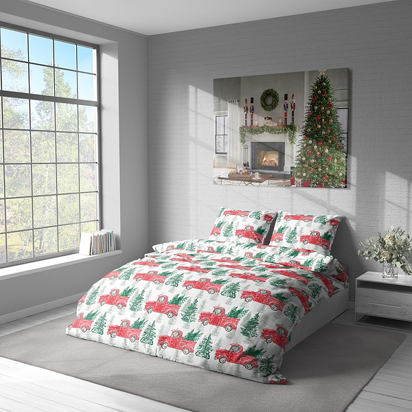 Фото - Комплект постельного белья Lelit Полисатин Белый с принтом Р-0172 семейный (1198354)