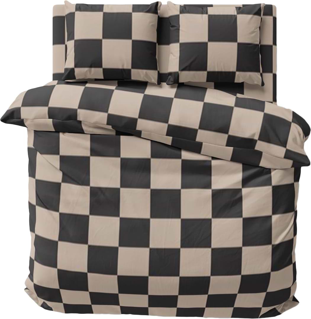 Комплект постельного белья Lelit Бежево-Черный P-0158 евро (1196912)