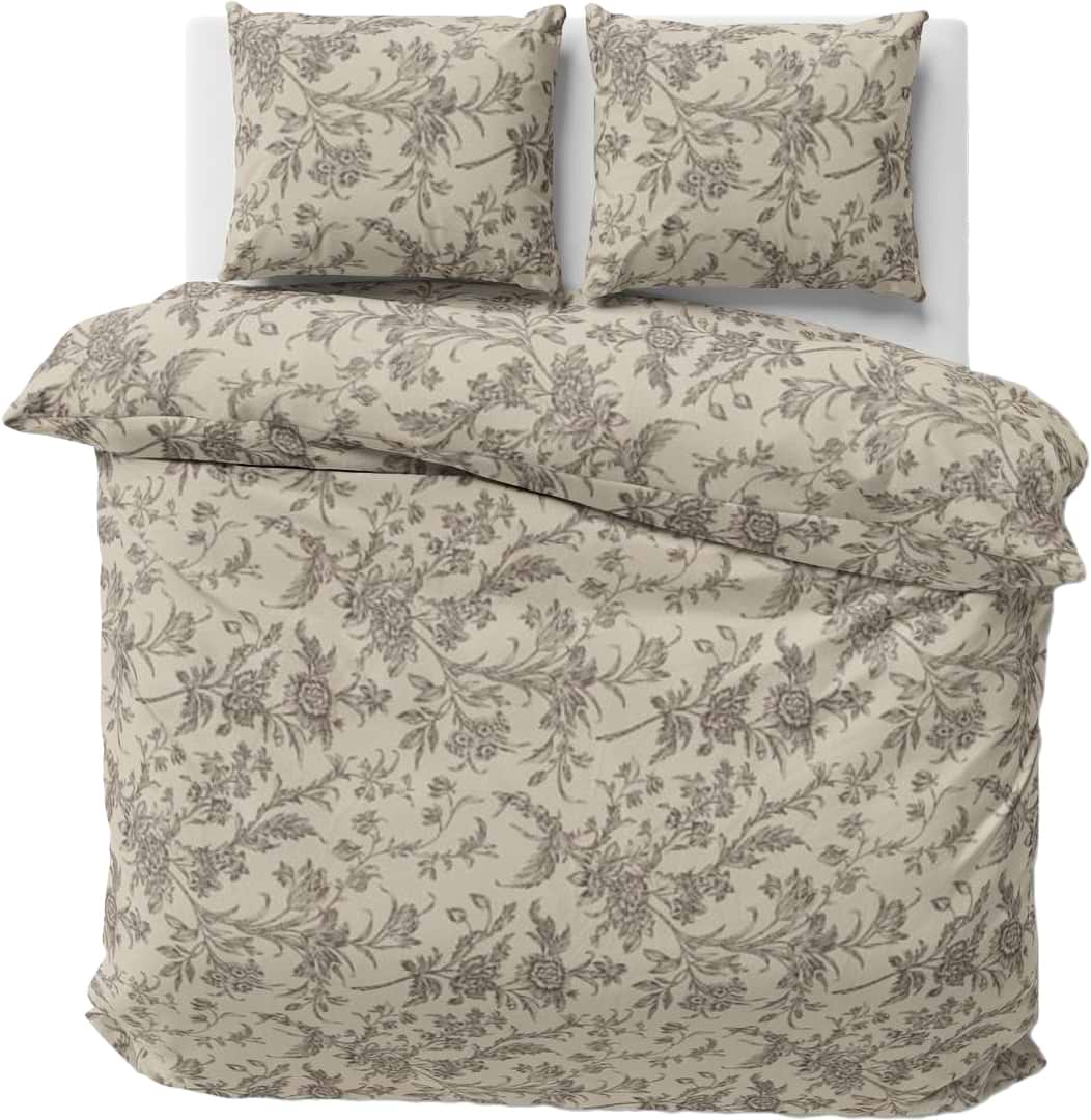 Комплект постельного белья Lelit Полисатин Бежево-Белый P-0166 полуторный (1196968)