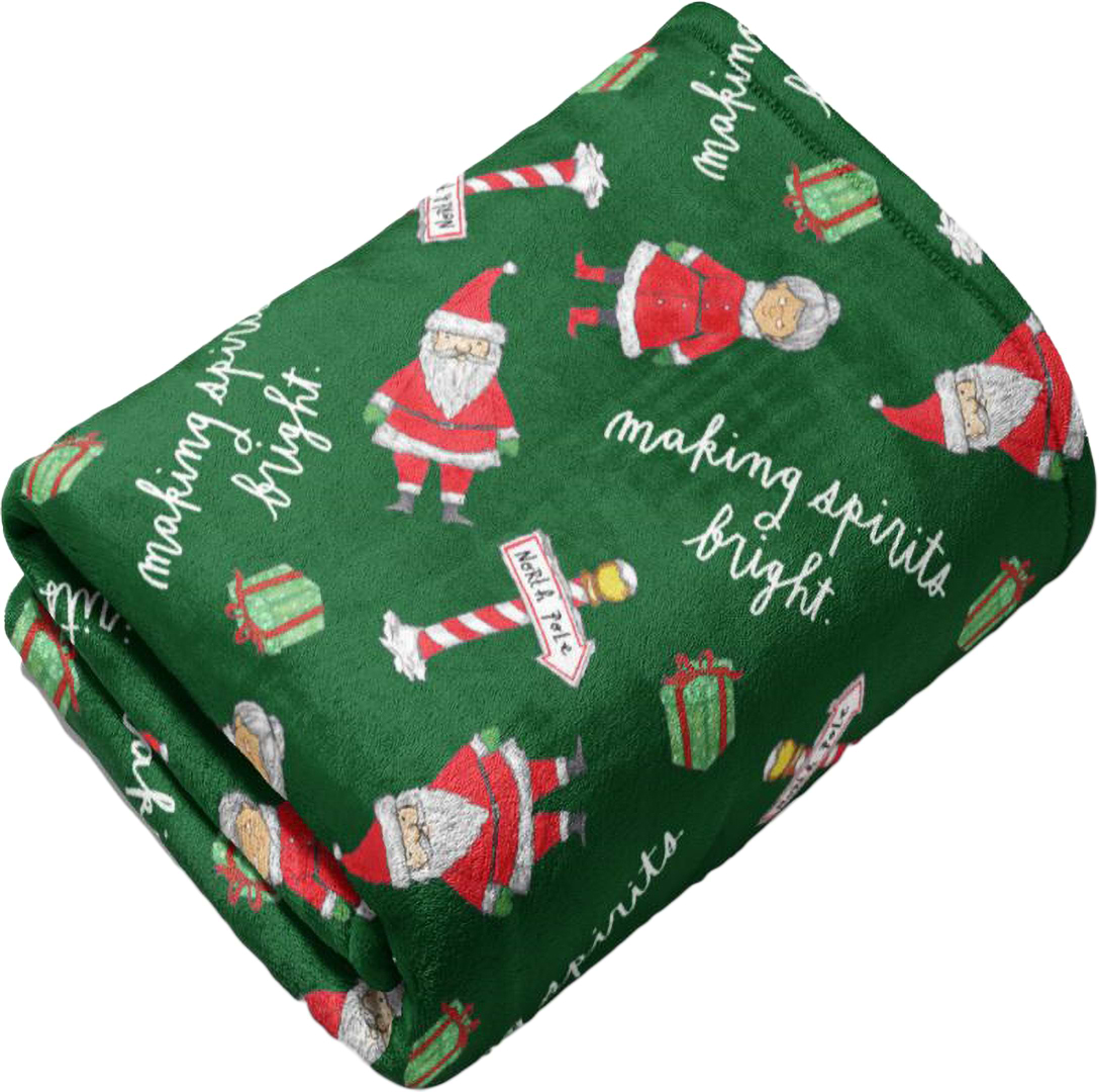 Плед полуторний Lelit Велсофт Зелений з принтом 150х200 см (1198339)