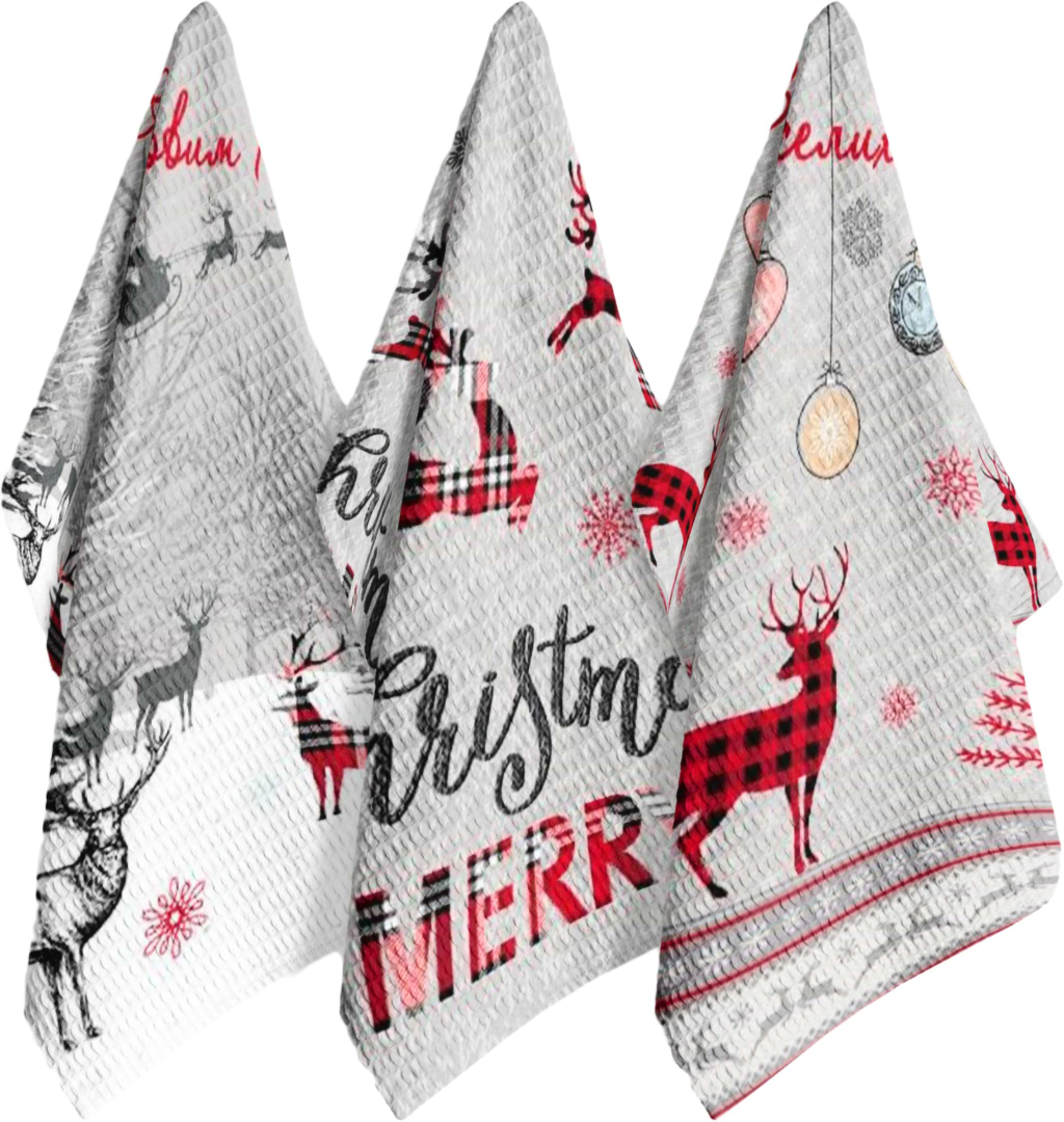 Купить Набор полотенец Lelit MERRY CHRISTMAS 8071 50х30 3 шт. (1198927) - Фото 1 Набор полотенец Lelit MERRY CHRISTMAS 8071 50х30 3 шт. (1198927) - Фото 1