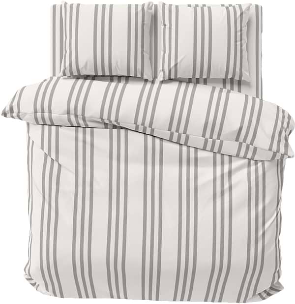 Фото - Комплект постільної білизни Lelit Полісатин Молочний з сірим P-0161 полуторний (1196934)