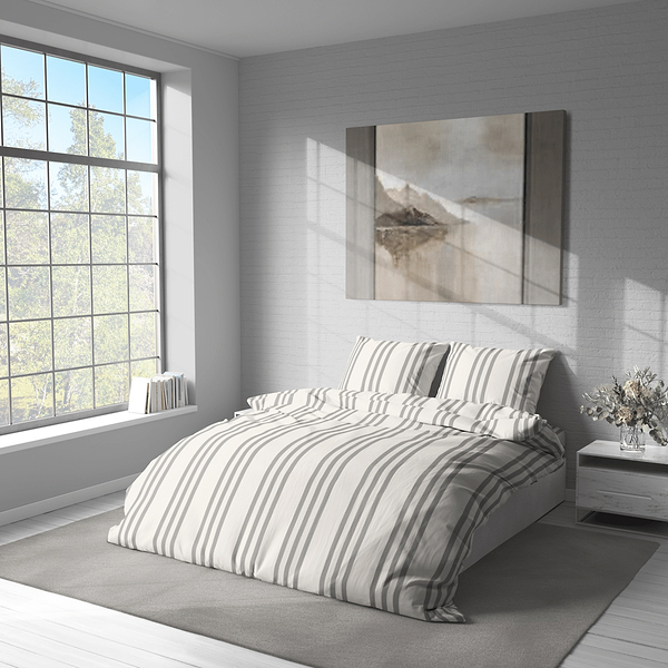 Фото - Комплект постільної білизни Lelit Полісатин Молочний з сірим P-0161 полуторний (1196934)