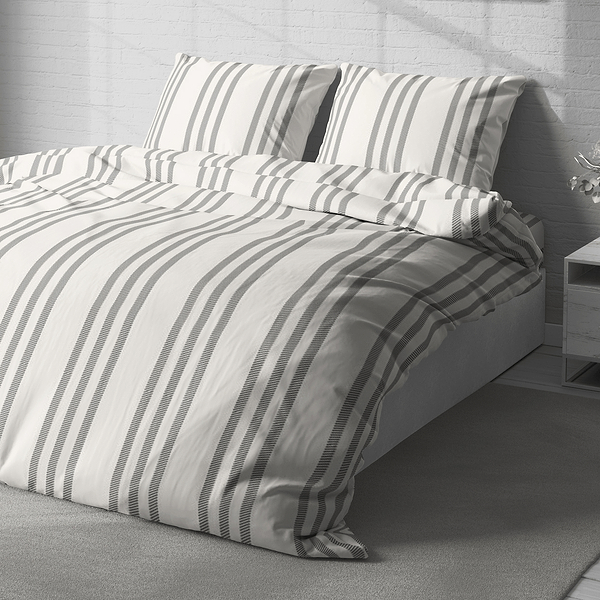 Фото - Комплект постільної білизни Lelit Полісатин Молочний з сірим P-0161 полуторний (1196934)