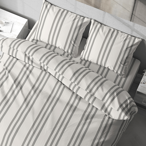 Фото - Комплект постільної білизни Lelit Полісатин Молочний з сірим P-0161 полуторний (1196934)