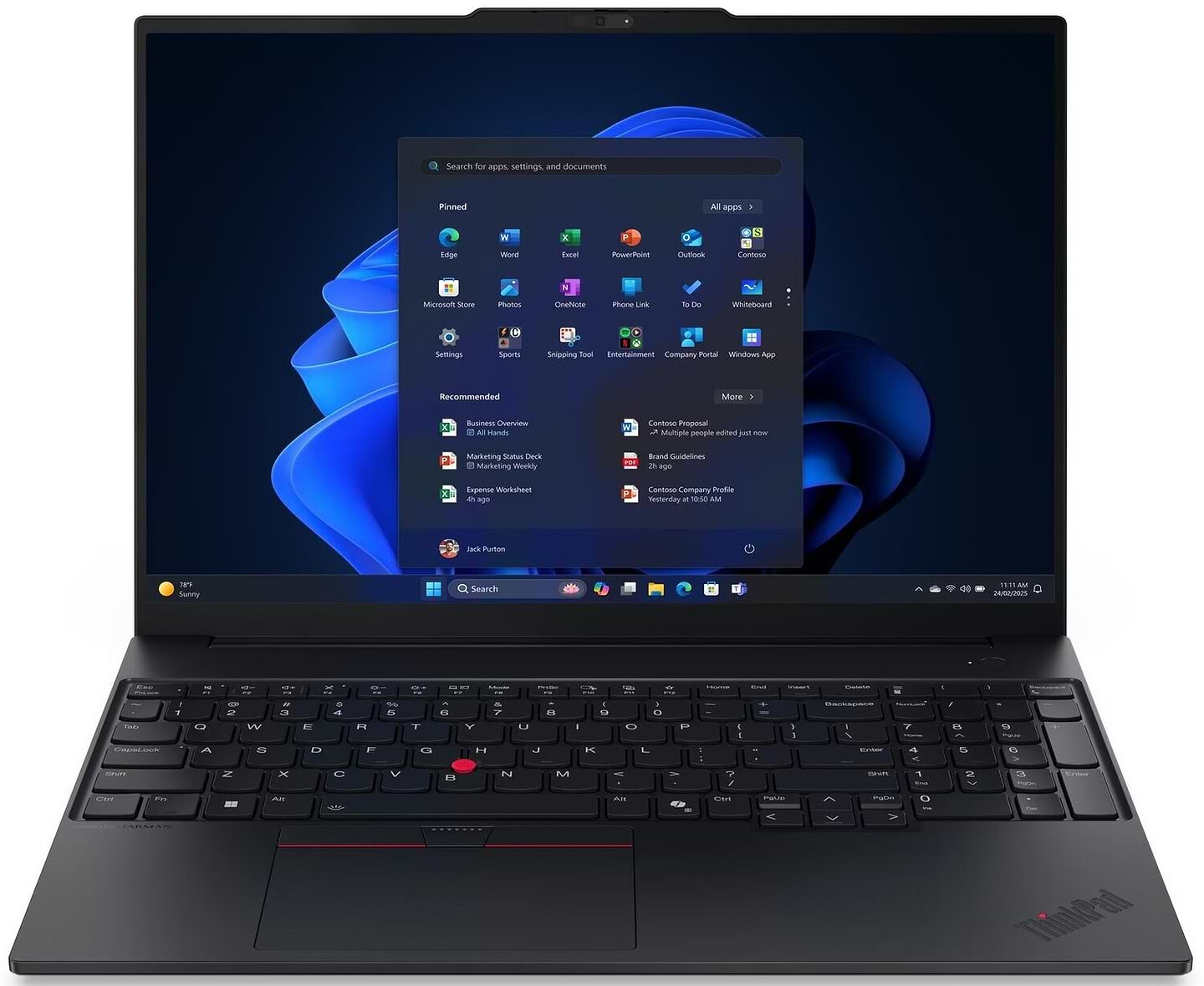 Ноутбук Lenovo ThinkPad E16 Gen 4 (21YDS13R00) Black