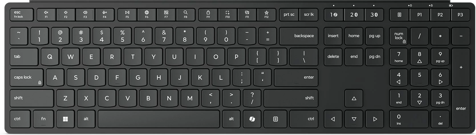 Клавіатура бездротова Lenovo Wireless Multi-Mode Pro Keyboard 6000 UA (4Y41S04660)