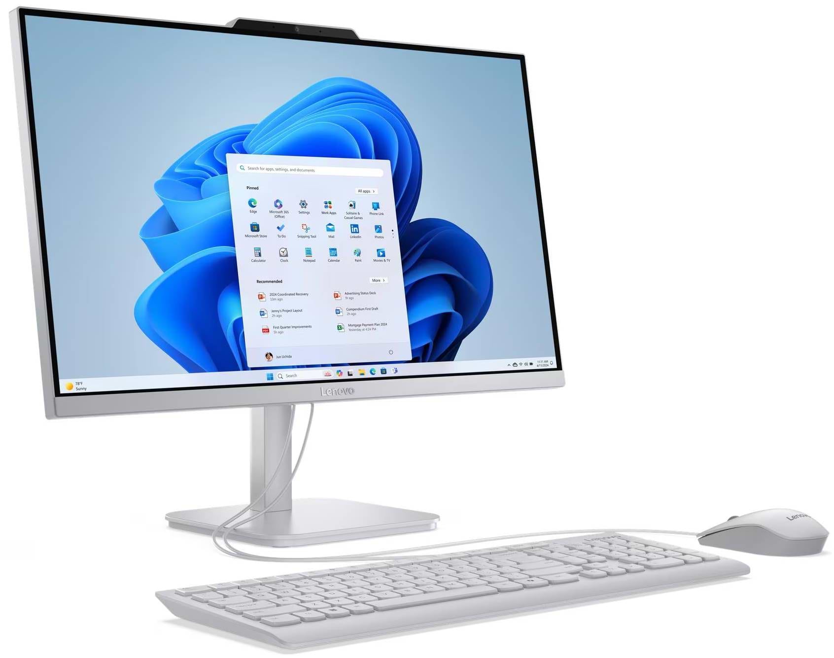 Комп'ютер-моноблок Lenovo A100 Cloud Grey (F0JN002MUO)