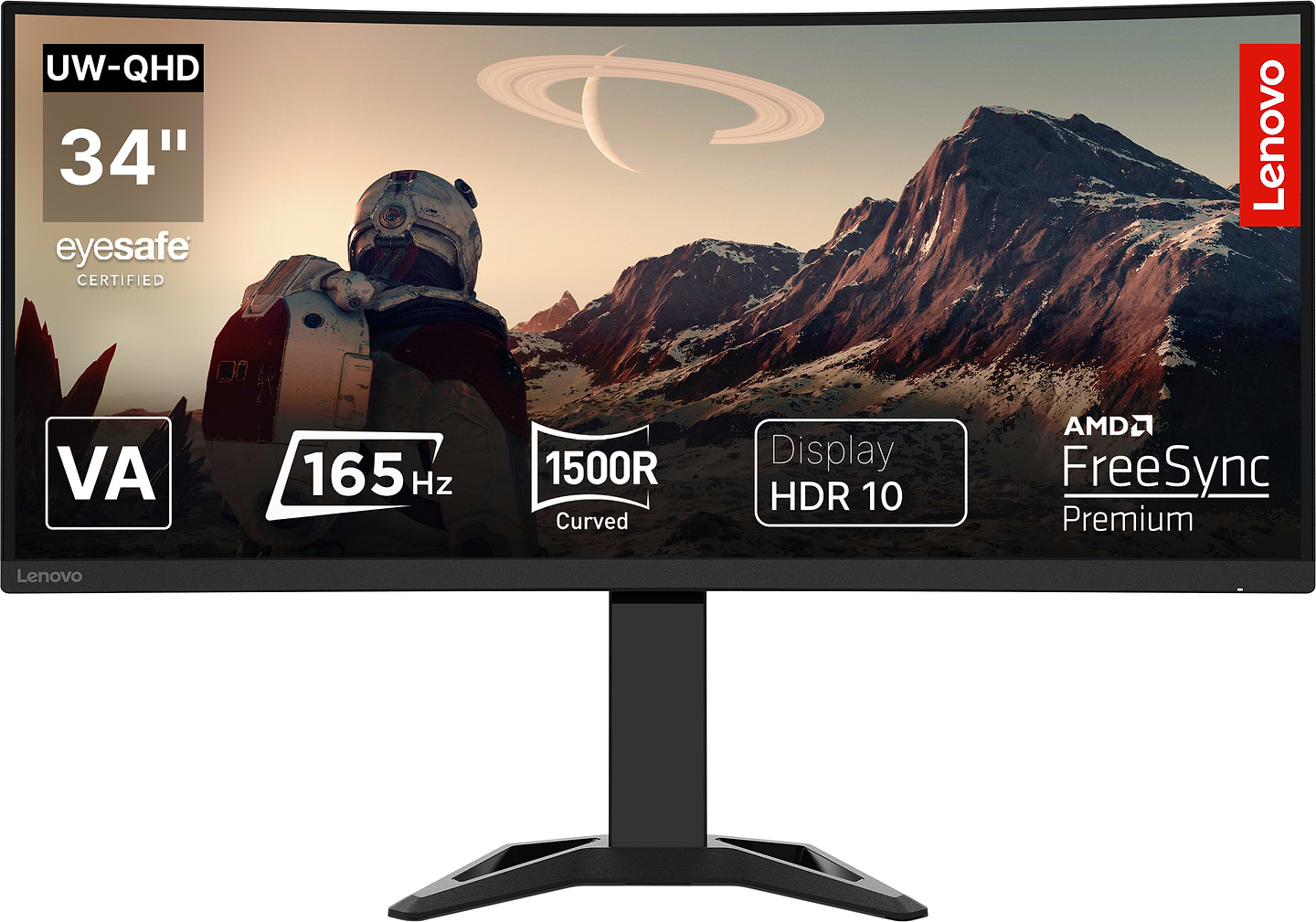 Монитор игровой Lenovo G34w-30 (66F1GAC1UA) Black - Фото 1
