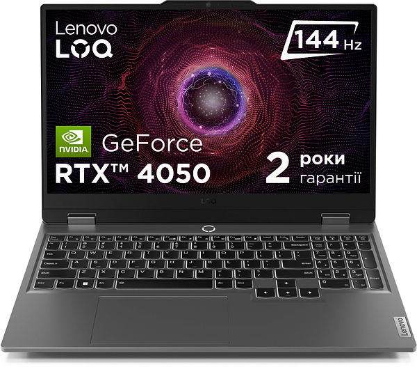 Фото - Ноутбук ігровий Lenovo LOQ 15ARP9 (83JC00JMRA) Luna Grey