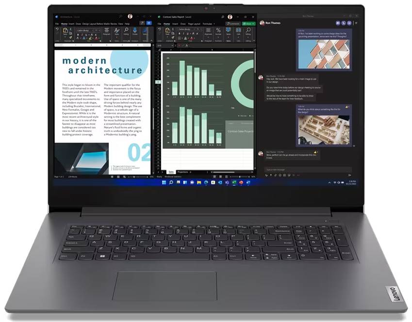 Ноутбук Lenovo V17 G4 IRU (83A2001SRA) Iron Grey - Фото 1