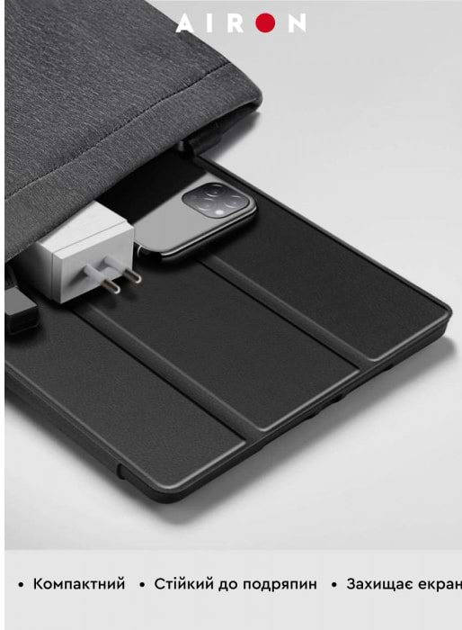 Фото - Чохол для планшету AIRON Premium for Lenovo tab M10 Plus 3rd Gen 2022 10.6 "" із захисною плівкою та серветкою Black (4822352781082)