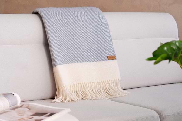 Фото - Плед полуторний Ardesto Leonardo Bianco 140x200 см блакитний (ART0503LB)