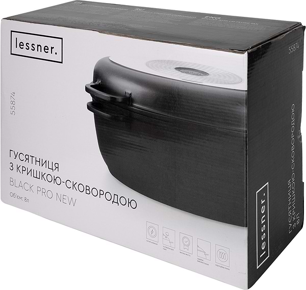 Фото - Каструля Lessner Black Pro New  8 л (55874)