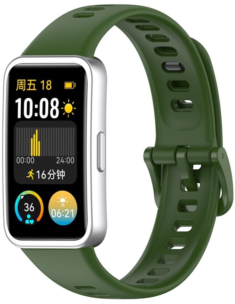 Ремінець для фітнес-браслету BeCover for Huawei Band 8 / 9 / 10 Army Green (714116) - Фото 1