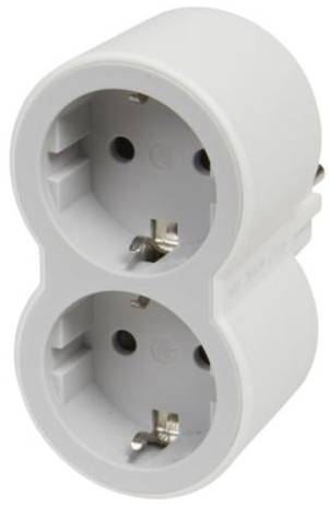 Разветвитель 220В Legrand 2 р White-grey (694516)