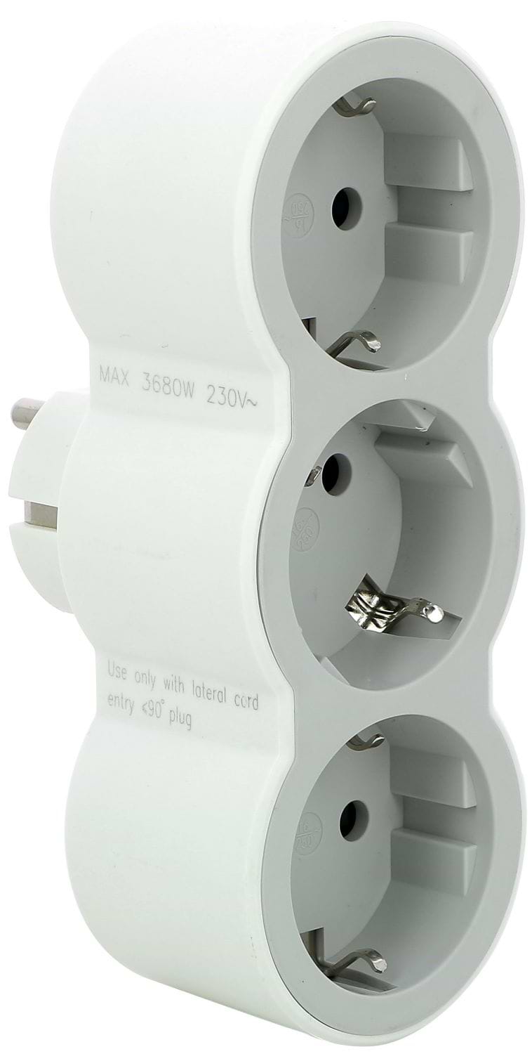 Разветвитель 220В Legrand 3 р White-grey (694518) - Фото 1
