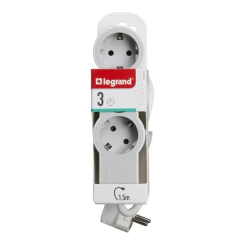 Фото - Удлинитель 220В Legrand STANDARD 3x2K+3 sockets 16 A 1.5 m White/Grey (694549)